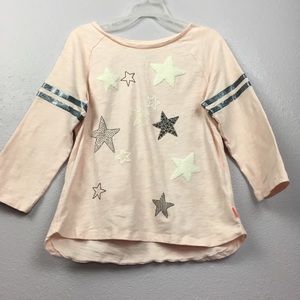 OshKosh Bgosh Pink 10 Stars Three Quarter Sleeves